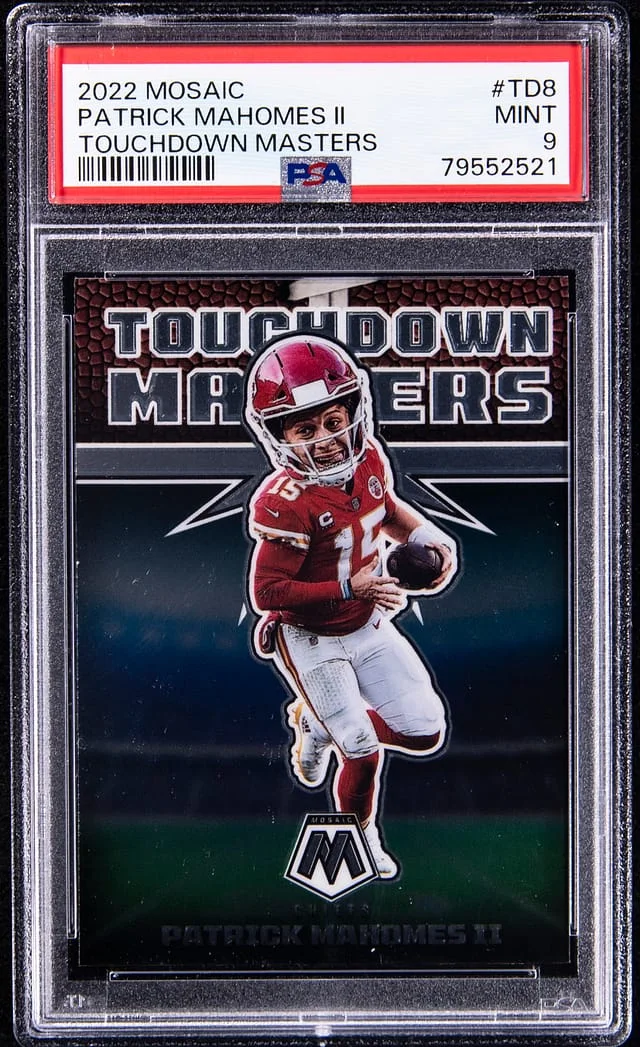 2022 Panini Mosaic Patrick Mahomes II Touchdown Masters #TD-8 card image