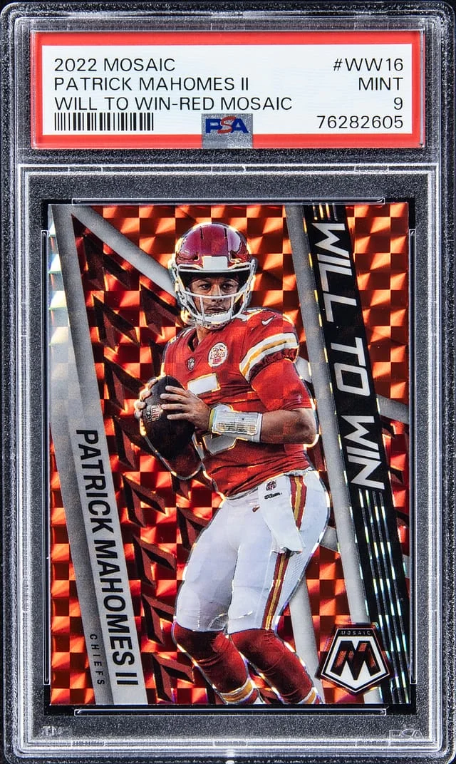 2022 Panini Mosaic Patrick Mahomes II Will To Win #WW16 card image