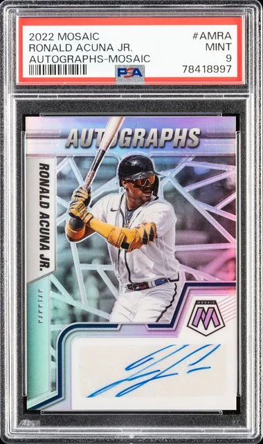 2022 Panini Mosaic Ronald Acuna Jr. Autographs Mosaic #AMRA card image