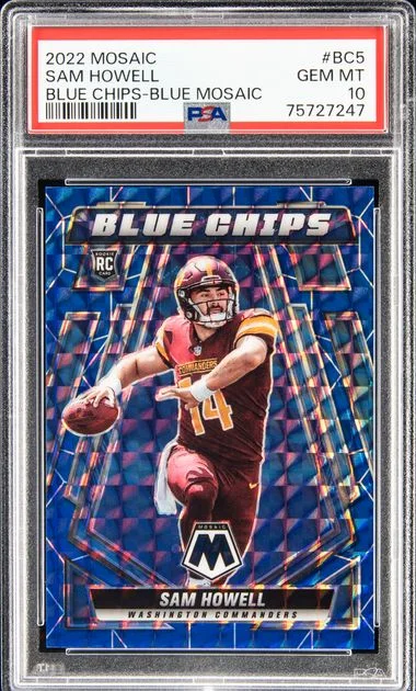 2022 Panini Mosaic Sam Howell Blue Chips Blue Mosaic #Bc5 card image