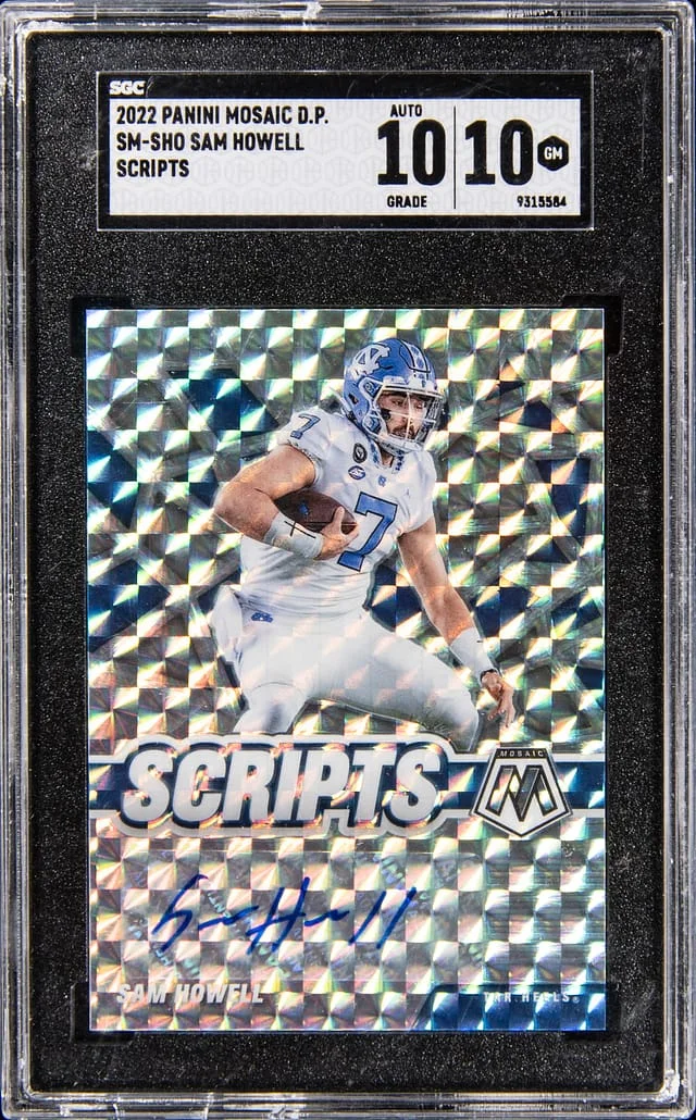 2022 Panini Mosaic Sam Howell Draft Picks Scripts #SM-SHO card image