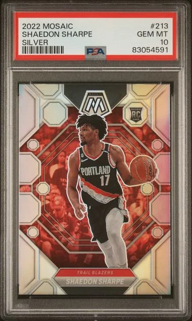 2022 Panini Mosaic Shaedon Sharpe Silver #213 card image