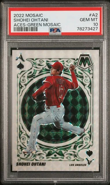 2022 Panini Mosaic Shohei Ohtani Aces #A2 card image