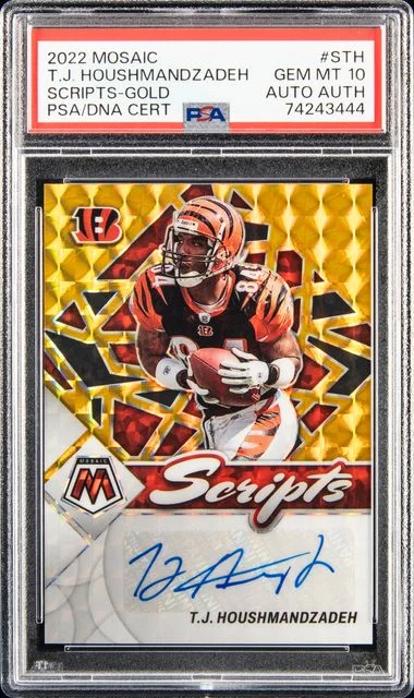 2022 Panini Mosaic T.J. Houshmandzadeh Scripts Gold #S-TH card image