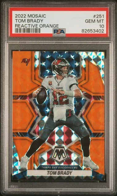 2022 Panini Mosaic Tom Brady Red Sparkle #251 card image