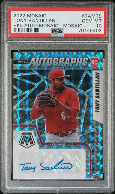 2022 Panini Mosaic Tony Santillan Autographs Mosaic #RAM-TS card image