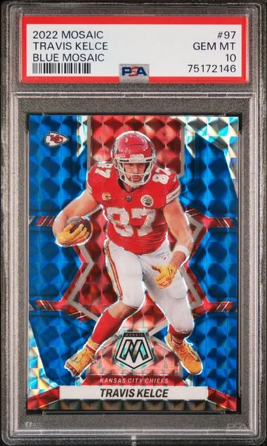 2022 Panini Mosaic Travis Kelce Genesis #97 card image