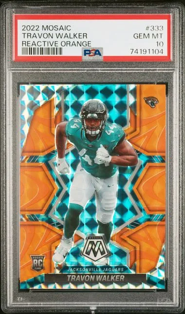 2022 Panini Mosaic Travon Walker Reactive Orange #333 card image