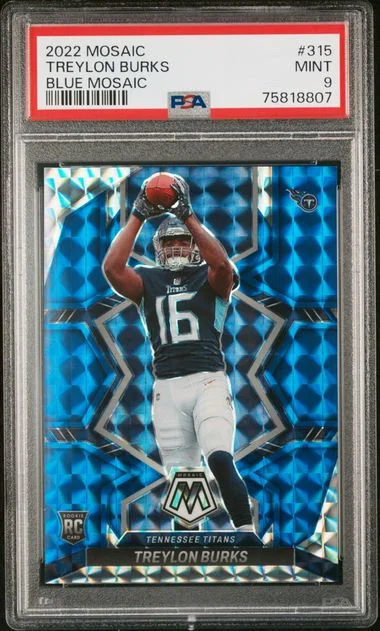 2022 Panini Mosaic Treylon Burks Blue Mosaic #315 card image