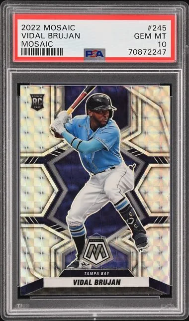 2022 Panini Mosaic Vidal Brujan Silver Mosaic #245 card image