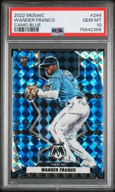 2022 Panini Mosaic Wander Franco Green #244 card image