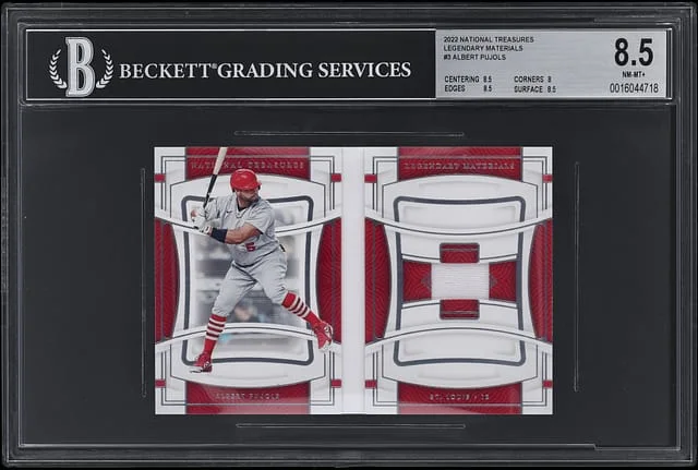 2022 Panini National Treasures Albert Pujols Patch Booklet Legendary Materials Booklet #LMB-AP card image