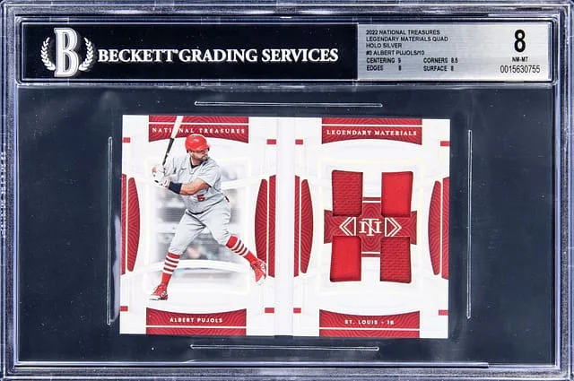 2022 Panini National Treasures Albert Pujols Relic Booklet Legendary Materials Booklet #LMB-AP card image
