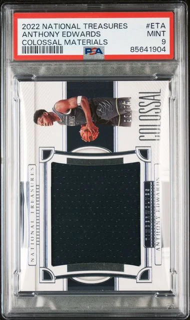 2022 Panini National Treasures Anthony Edwards Colossal Materials #ETA card image