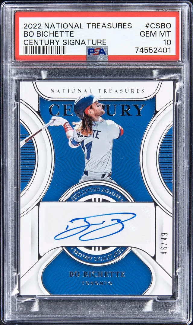 2022 Panini National Treasures Bo Bichette Century Signatures #CSBO card image