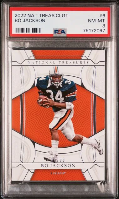 2022 Panini National Treasures Bo Jackson Collegiate #6 card image