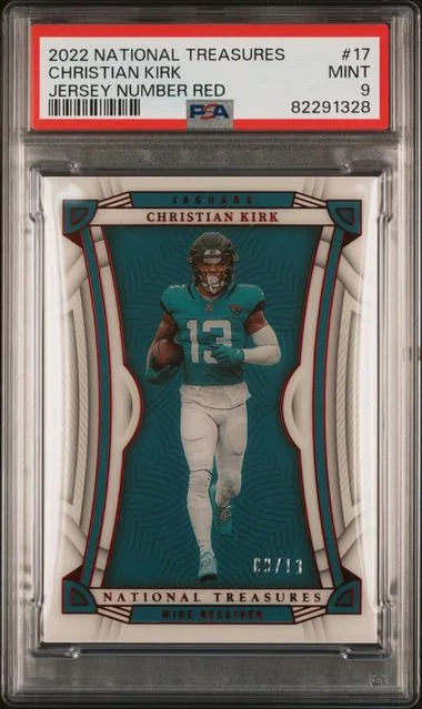 2022 Panini National Treasures Christian Kirk Jersey Number Red #17 card image