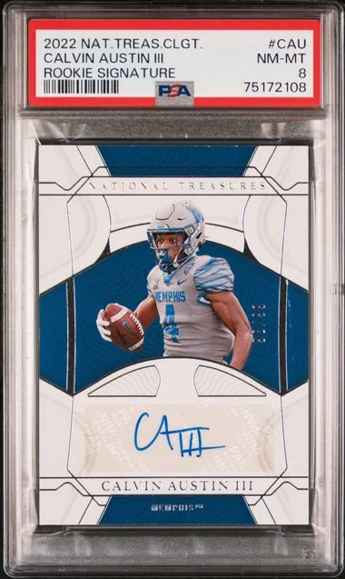2022 Panini National Treasures Collegiate Signatures Cau Calvin Austin III #no-number card image