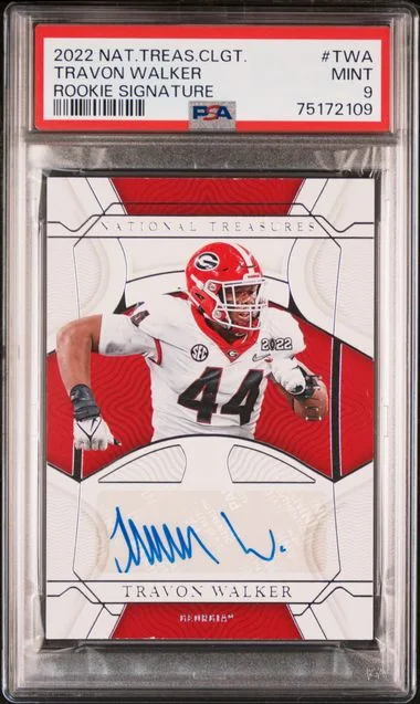 2022 Panini National Treasures Collegiate Signatures Twa Travon Walker #no-number card image