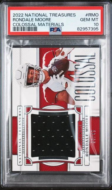 2022 Panini National Treasures Colossal Materials Rmo Rondale Moore #no-number card image