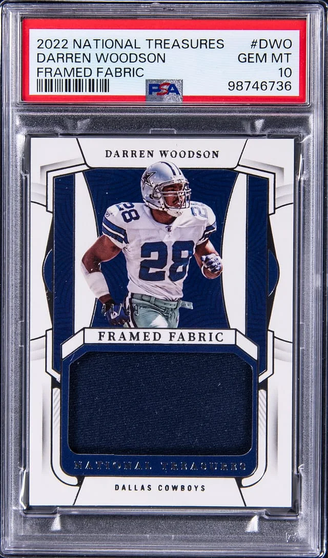 2022 Panini National Treasures Darren Woodson Framed Fabric #FFA-DWO card image