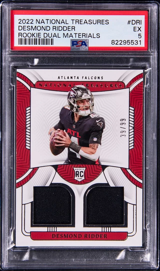 2022 Panini National Treasures Desmond Ridder Dual Materials #RDM-DRI card image