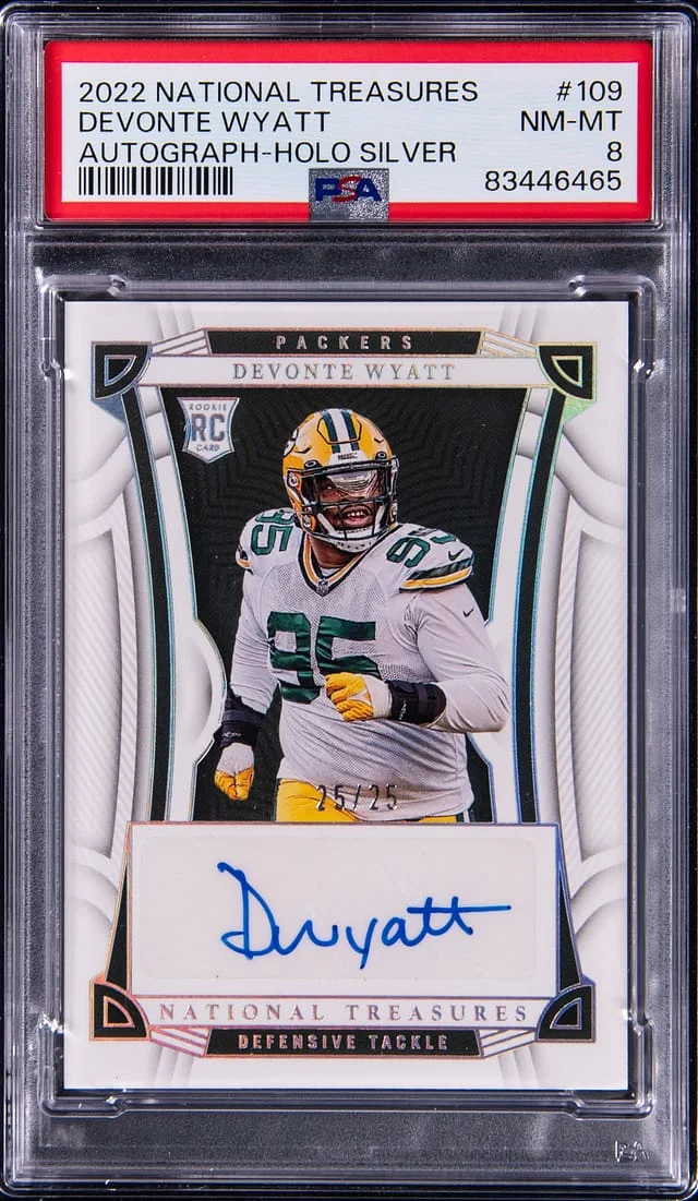 2022 Panini National Treasures Devonte Wyatt Autograph Holo Silver #109 card image