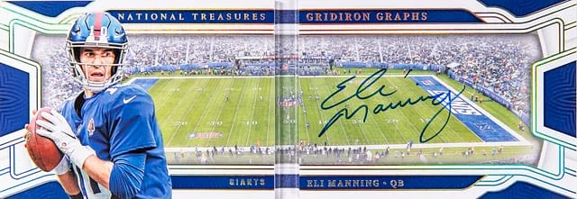 2022 Panini National Treasures Eli Manning Gridiron Graphs #GG-ELI card image