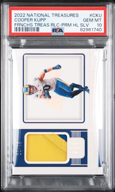 2022 Panini National Treasures Franchise Treasures Relic Prime Holo Silver Cku Cooper Kupp #no-number card image