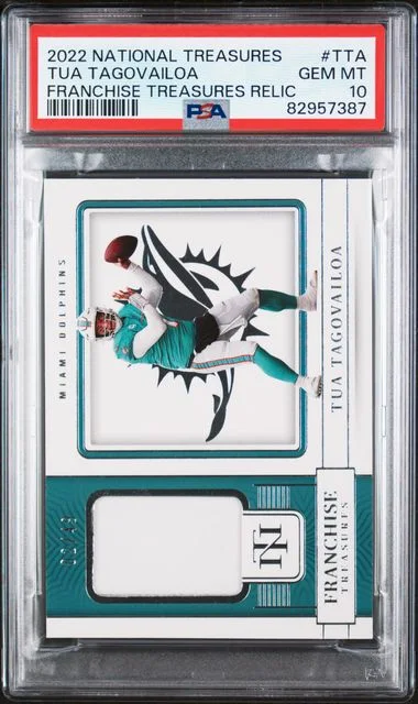 2022 Panini National Treasures Franchise Treasures Relic Tta Tua Tagovailoa #no-number card image