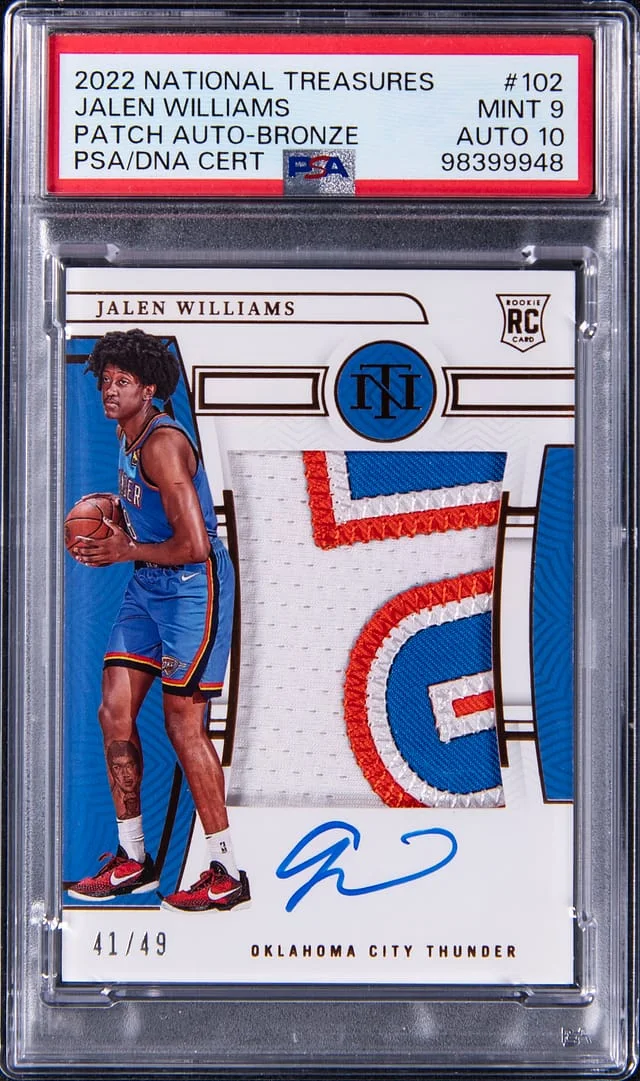 2022 Panini National Treasures Jalen Williams Bronze #102 card image