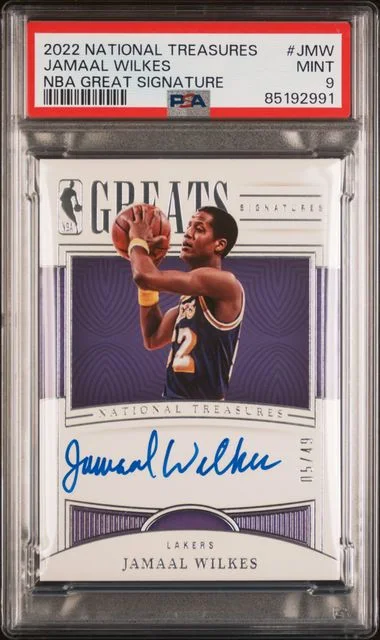 2022 Panini National Treasures Jamaal Wilkes NBA Greats Signatures #NGS-JMW card image