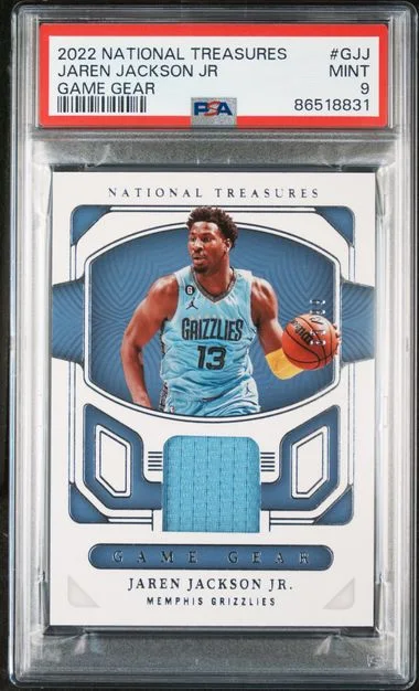 2022 Panini National Treasures Jaren Jackson Jr Game-Used Game Gear #GG-GJJ card image
