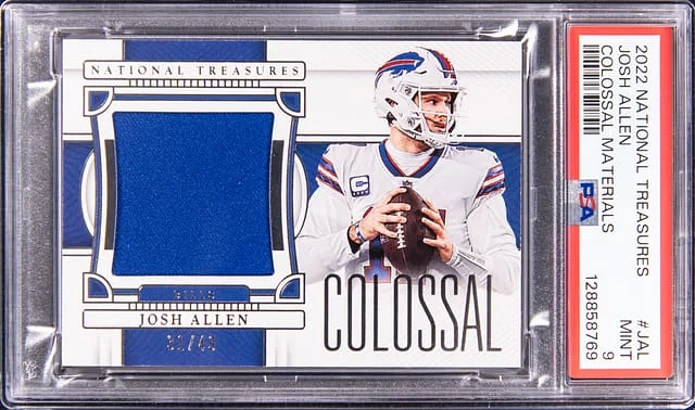2022 Panini National Treasures Josh Allen Colossal Materials #CMT-JAL card image
