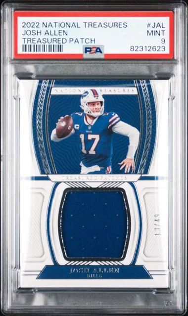 2022 Panini National Treasures Josh Allen Treasured Patch #TPA-JAL card image