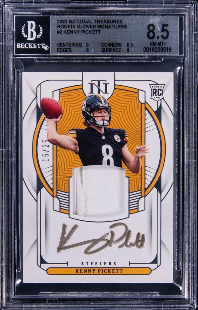 2022 Panini National Treasures Kenny Pickett Gloves Signatures #2 card image