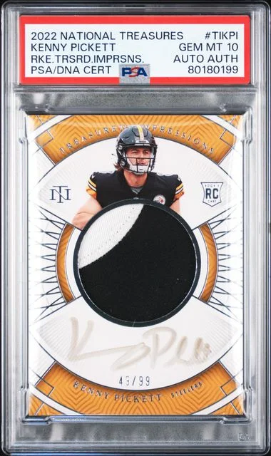 2022 Panini National Treasures Kenny Pickett Treasured Impressions #TIKPI card image