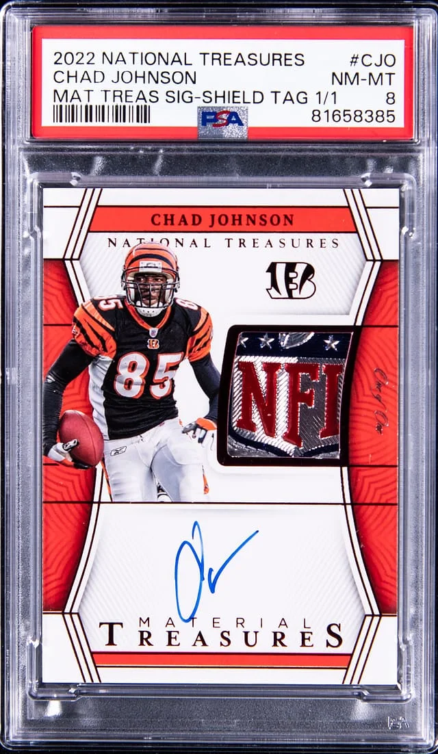 2022 Panini National Treasures Materials Treasures Signatures Shield #no-number card image