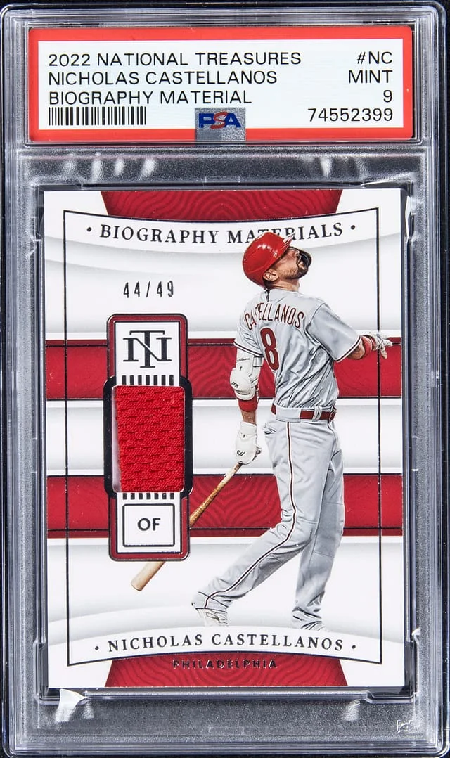 2022 Panini National Treasures Nicholas Castellanos Biography Materials #NC card image