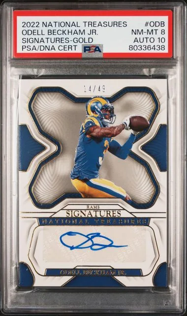 2022 Panini National Treasures Odell Beckham Jr. Signatures Gold #SIG-ODB card image