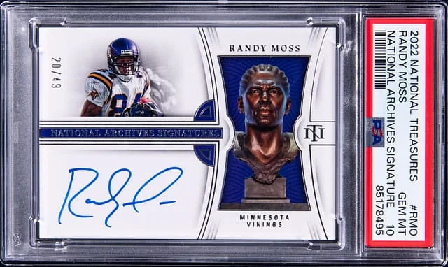2022 Panini National Treasures Randy Moss National Archives Signatures #NAS-RMO card image