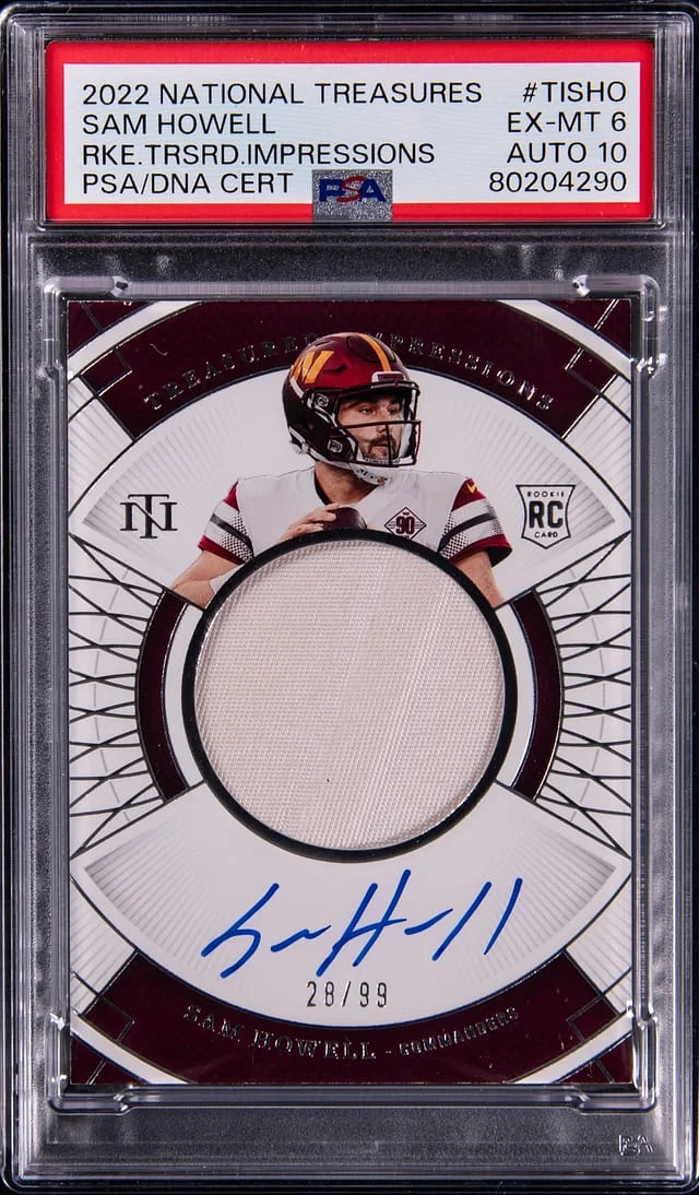 2022 Panini National Treasures Sam Howell Treasured Impressions #TI-SHO card image
