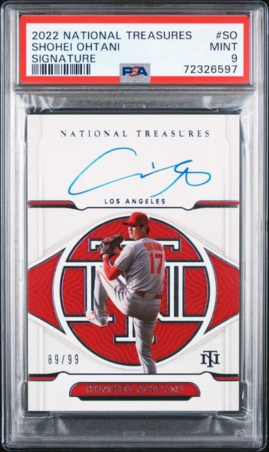 2022 Panini National Treasures Shohei Ohtani Signature #S-SO card image