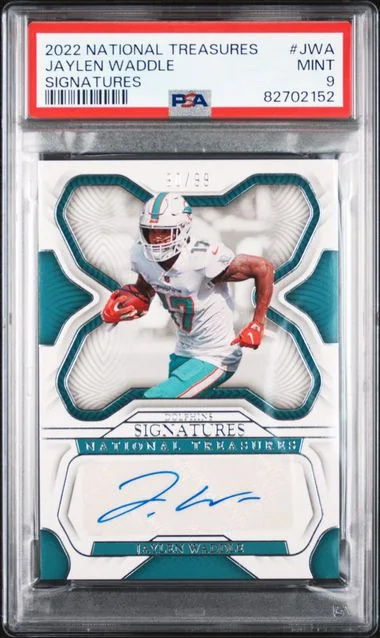 2022 Panini National Treasures Signatures Jwa Jaylen Waddle #no-number card image