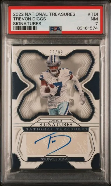 2022 Panini National Treasures Signatures Tdi Trevon Diggs #no-number card image
