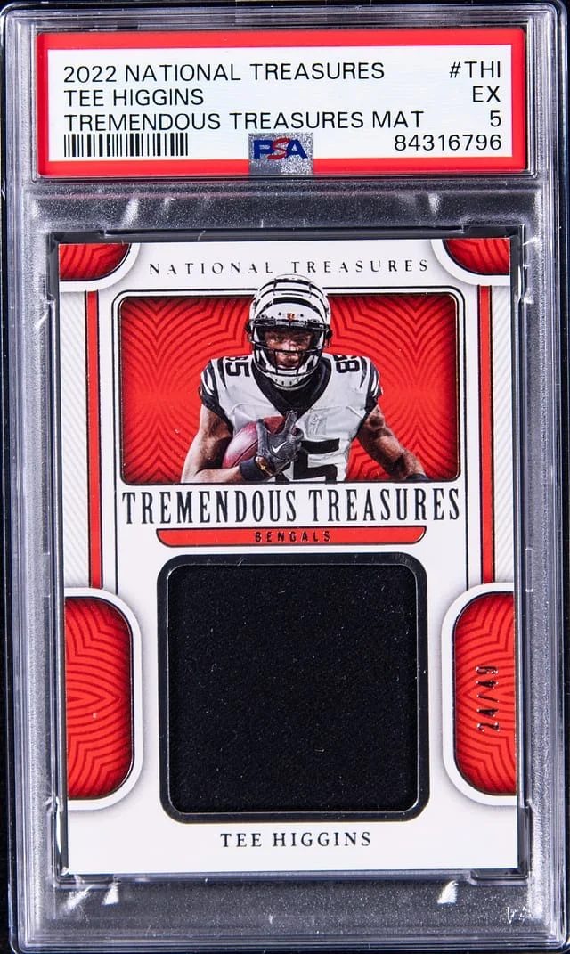 2022 Panini National Treasures Tee Higgins Tremendous Treasures Materials #TRE-THI card image