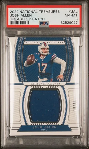 2022 Panini National Treasures Treasured Patch Jal Josh Allen #no-number card image