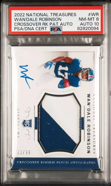2022 Panini National Treasures Wan'Dale Robinson Crossover Patch Autograph #WR card image