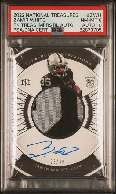 2022 Panini National Treasures Zamir Treasured Impressions Relic Autograph #TI-ZWH card image
