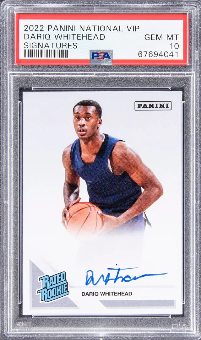 2022 Panini National VIP Signatures Dariq Whitehead #no-number card image